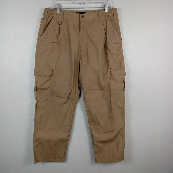 5.11 Tactical Cargo Pants Mens 36x30 Tan Ripstop Pockets Utility Work Outdoor - Picture 1 of 8